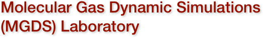 Molecular Gas Dynamic Simulations 
(MGDS) Laboratory 