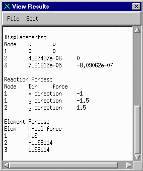 View Results window image